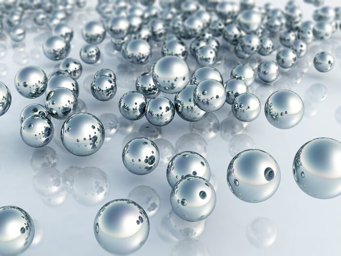 Bild Verschüttete kleine Kugeln 3D