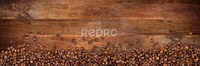 Bild Verschütteter Kaffee auf Holz