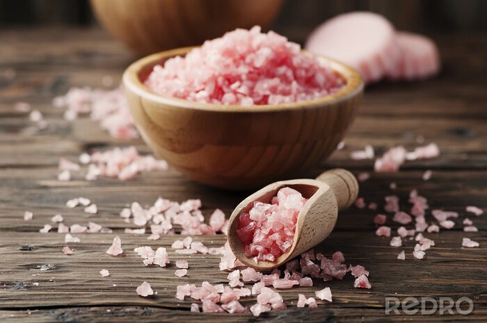 Bild Verschüttetes rosa Salz