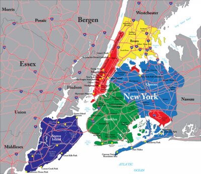 Bild Verteilung von New York