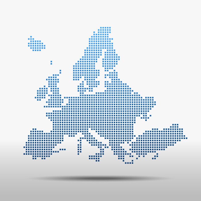 Bild Vintage Europakarte mit Punkten