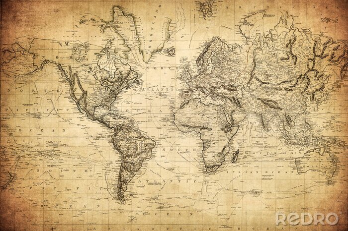 Bild Vintage Karte der Welt 1814 ..