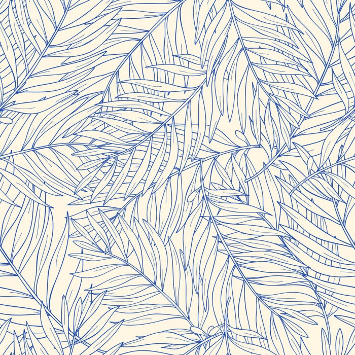 Bild Vintage Muster Palmenblätter