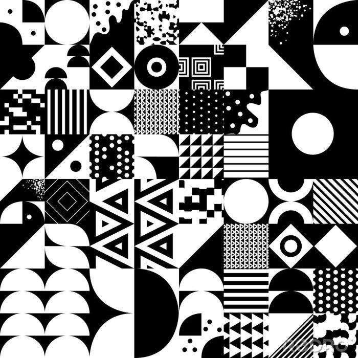 Bild Vintage retro bauhaus style vector seamles pattern