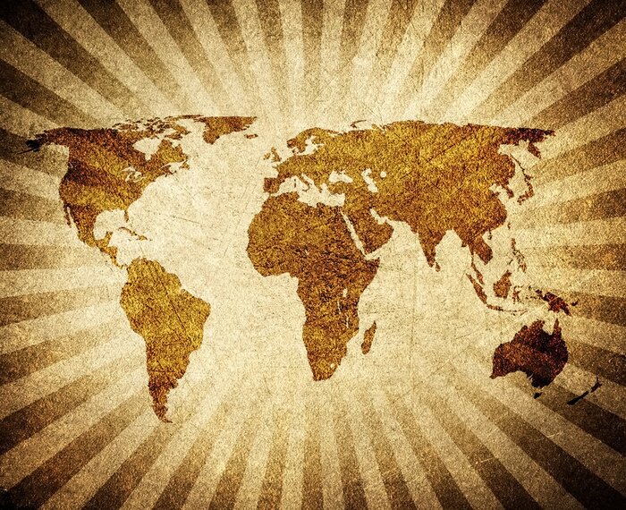 Bild Vintage Weltkarte alt
