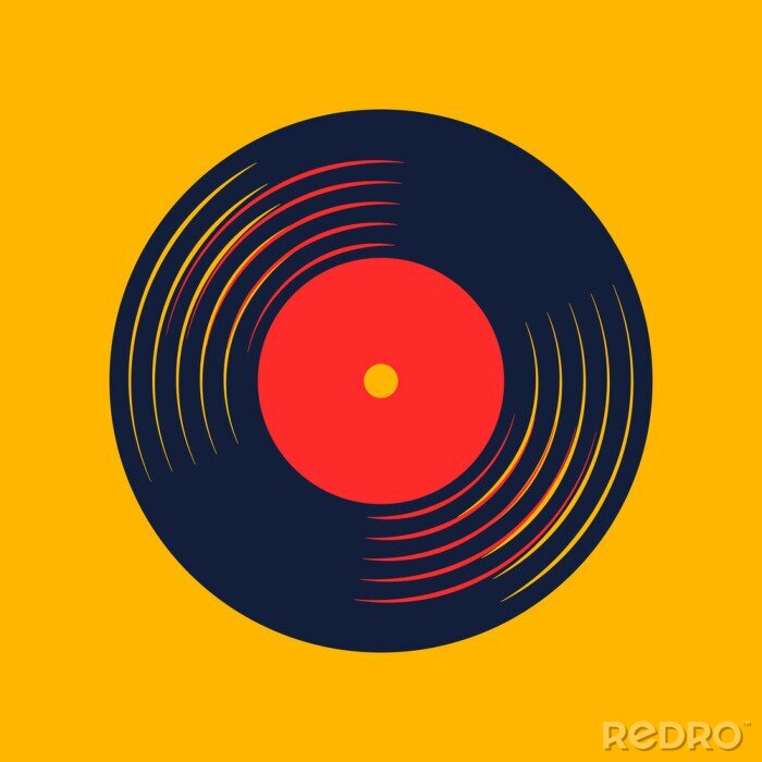 Bild Vinyl-Schallplatte mit Popmusik