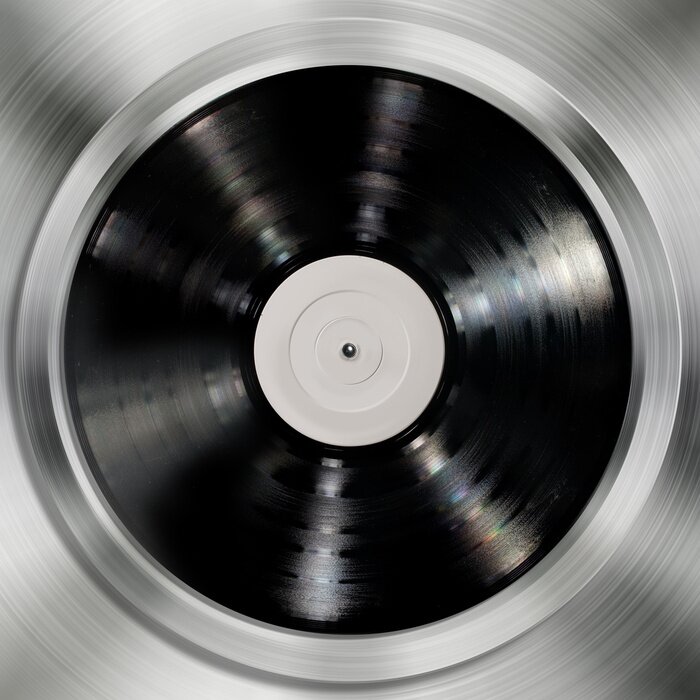 Bild Vinylplatte von oben aus gesehen