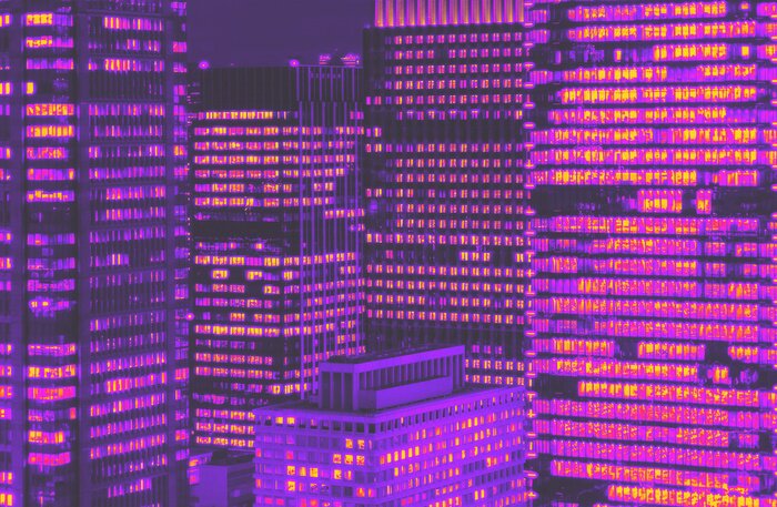 Bild Violette Ansicht der Wolkenkratzer von Tokio