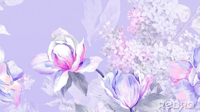 Bild Violette Blumen in einem Blumenstrauß