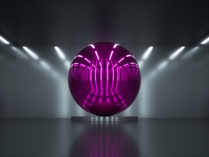 Bild Violette glänzende Kugel