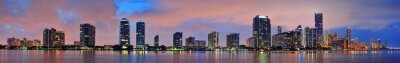 Violettes Panorama von nächtlichem Miami