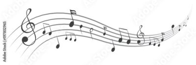 Violinschlüssel schwarz-weiße Grafik