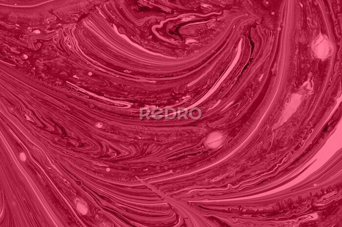 Bild Viva magenta color marble texture design, fashion art painting, abstract color mix painting.
