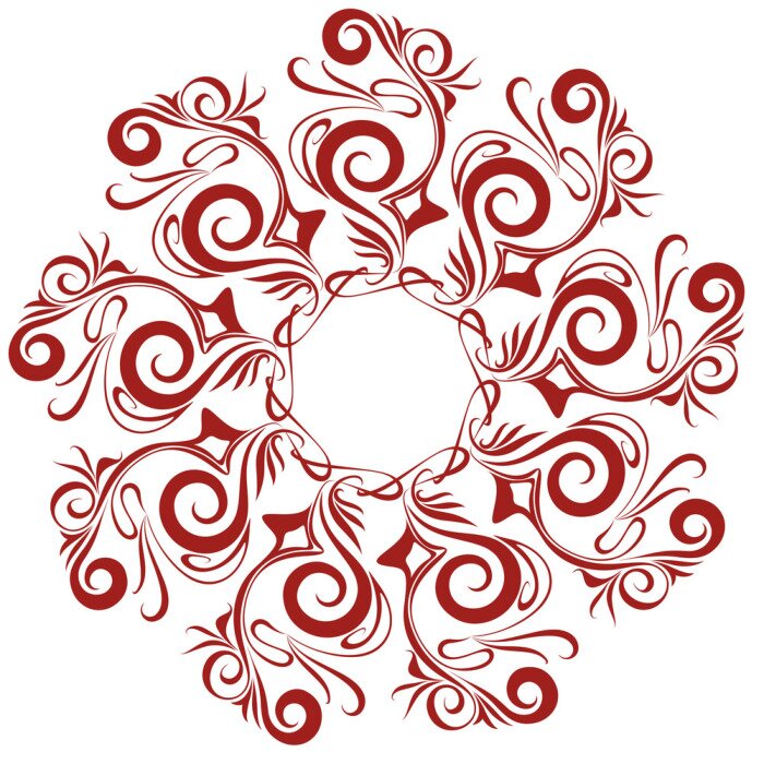 Bild Vivid Radiant und Curly Rosette Design