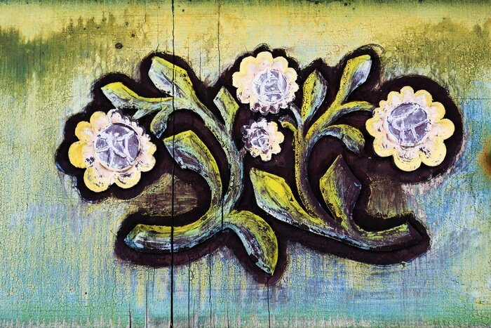 Bild Volksmuster auf Holz