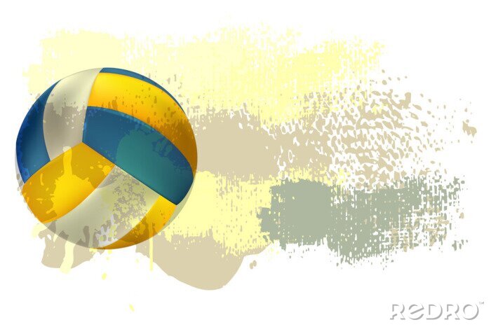 Bild Volleyball-Banner Alle Elemente sind in separaten Ebenen und gruppiert