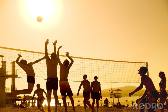 Bild Volleyball in Sonnenstrahlen