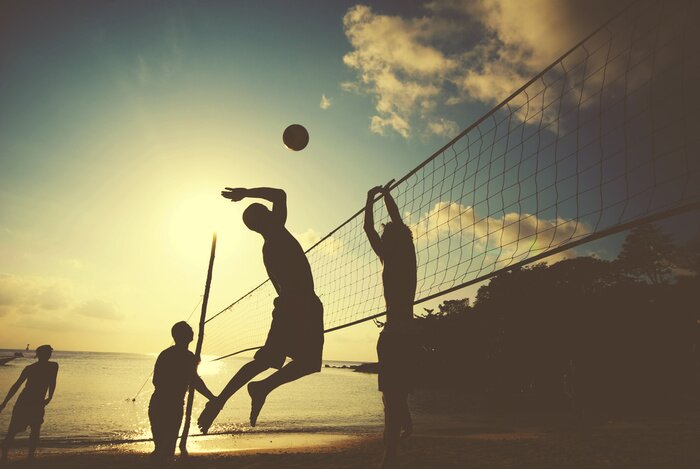 Bild Volleyballfeld am sonnigen Strand