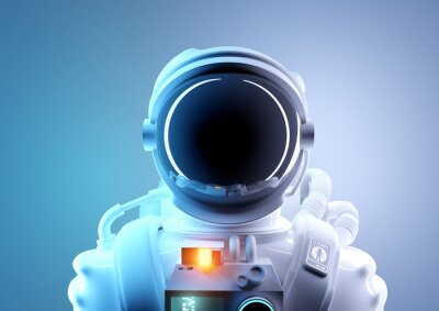 Vom Computer erstelltes Astronautenporträt