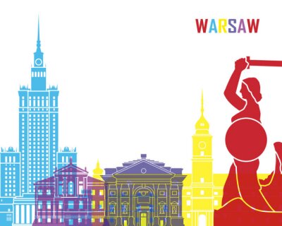 Warschauer Denkmäler im Pop-Art-Stil