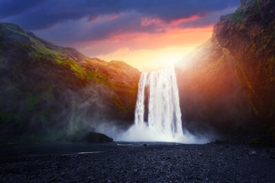 Bild Wasserfall Island Skogafoss