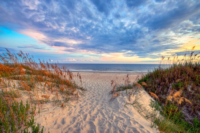 Bild Weg zum Strand bei Dämmerung