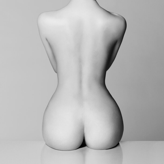 Bild Weibliche Silhouette auf dem Akt