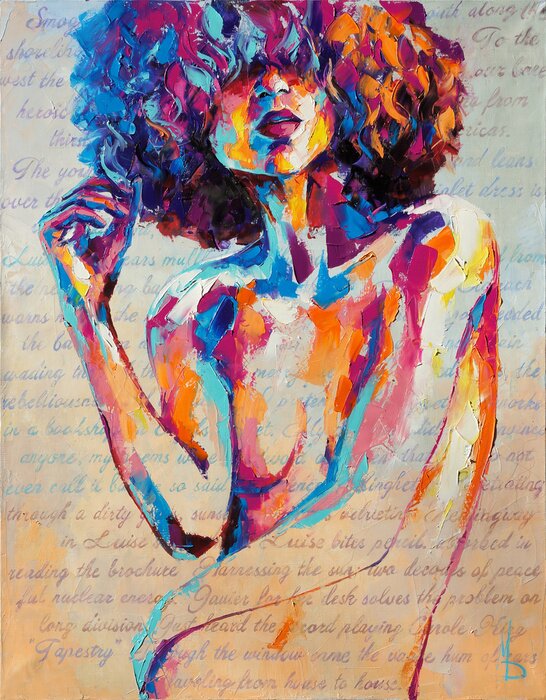 Bild Weiblicher Akt auf einem Blatt Papier