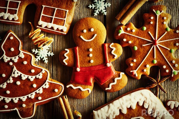 Bild Weihnachtliche Süßigkeiten und Lebkuchen