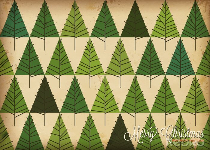 Bild Weihnachtskarten, Retro-Stil