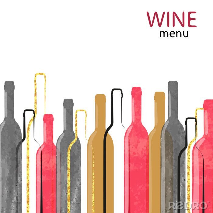 Bild Weinflaschen in verschiedenen Farben