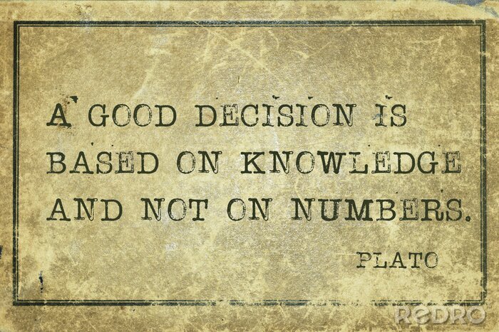 Bild Weisheit über gute Entscheidungen