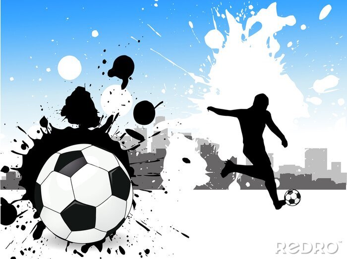 Bild Weiß-blaue Fußballinspiration