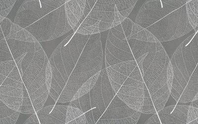 Weiße Blätter auf grauem Hintergrund