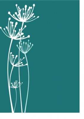 Weiße Blumen auf einem Meereshintergrund