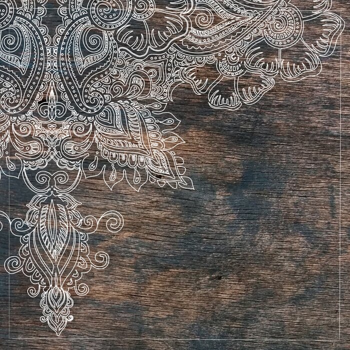 Bild Weiße Blumen auf Holz