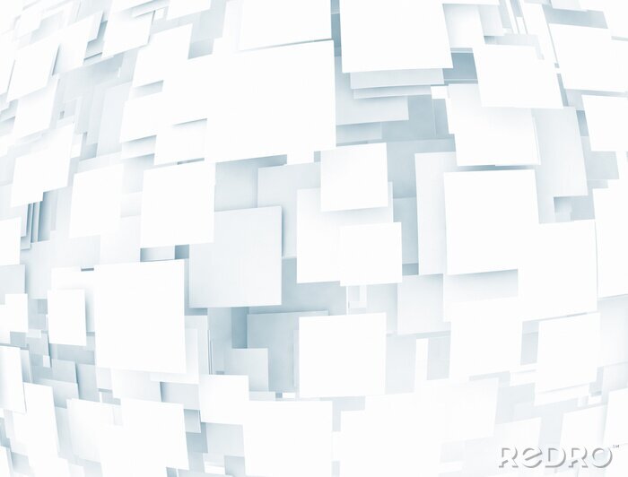 Bild Weiße Illusion mit Quadraten