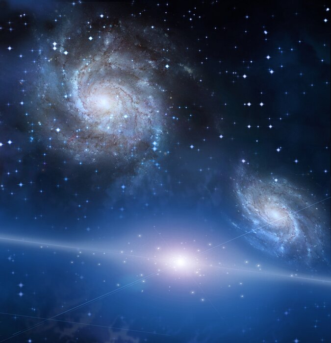 Bild Weiße Nebel vor dem Hintergrund des Weltraums