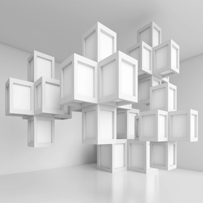Bild Weiße Raumwürfel