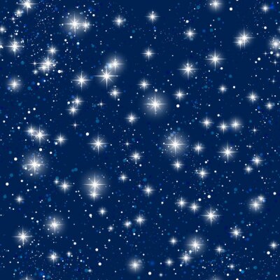 Weiße Sterne auf dunkelblauem Hintergrund Grafik