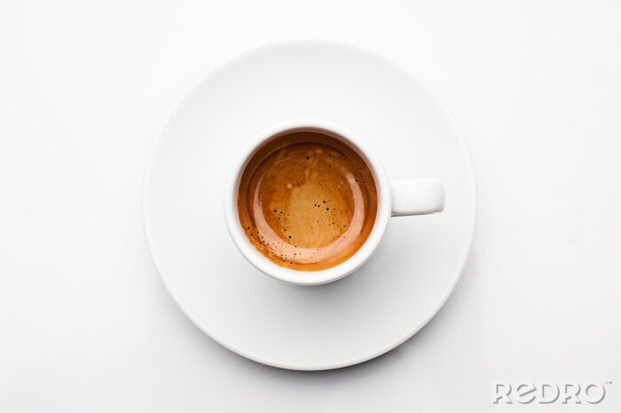 Bild Weiße Tasse Kaffee auf weißem Hintergrund