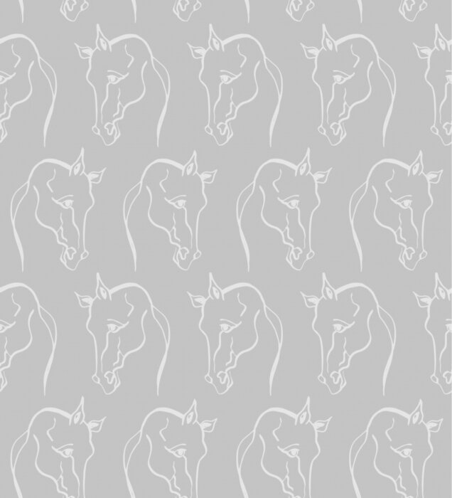 Bild Weiße Umrisse von Pferdeköpfen auf grauem Hintergrund