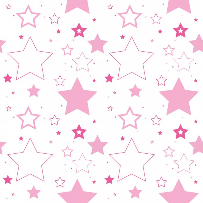 Bild Weiße und rosa Sterne weißer Hintergrund