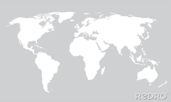 Bild Weiße Weltkarte auf grauem Hintergrund
