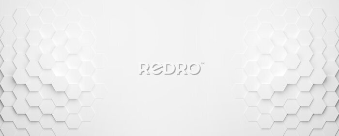 Bild Weißer Hintergrund mit Waben