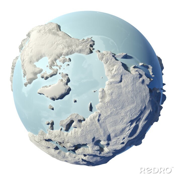 Bild Weltkarte 3D auf dem Globus
