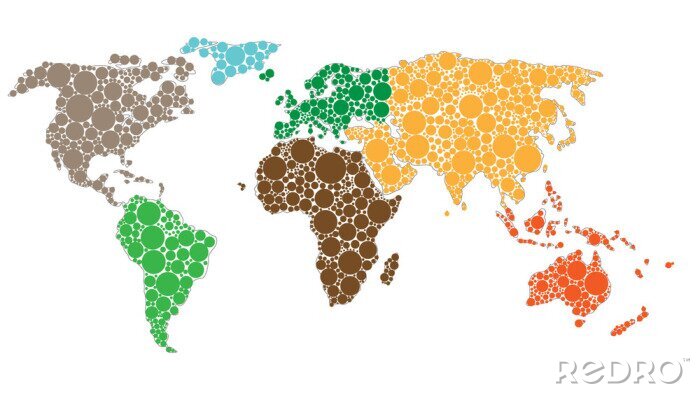 Bild Weltkarte aus Kreisen
