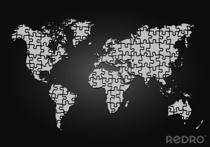 Bild Weltkarte aus Puzzles