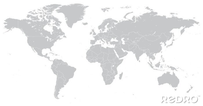 Bild Weltkarte in grauer Farbe