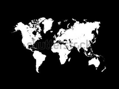 Bild Weltkarte schwarz weiß